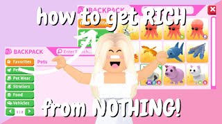 How To Get RICH From NOTHING in Adopt Me [upl. by Terrel479]