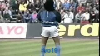 Maradona balla nel riscaldamento NapoliBayern Monaco [upl. by Raynold179]