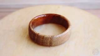 手工製作木戒指製作過程 wood ring production video [upl. by Creamer]