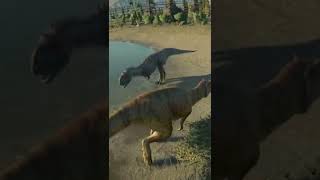 Majungasaurus Fights Metriacanthosaurus  Jurassic World Evolution 2 [upl. by Lunsford]