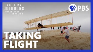 Flying a 1902 Wright Brothers Glider in Kitty Hawk  PBS [upl. by Nelyaw871]