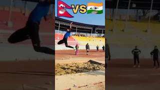 Nepal🇳🇵vsIndia 🇮🇳long jumpcompetition 💪😈shorts youtubeshorts power longjump competition [upl. by Fillian785]