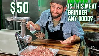 I paid 50 for this Harbor Freight MEAT GRINDER  Harbor Freight Meat Grinder Review  Venison Gyro [upl. by Hardie135]