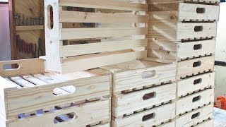 Simple Wooden Crates for PotatoVegetable Storage [upl. by Dnumsed]