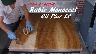 How to apply Rubio Monocoat Oil Plus 2C Pure to Ash Coffee Table [upl. by Inaliel]