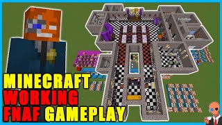 I built a working FNAF 1 map in Minecraft Build  Gameplay [upl. by Harhay]