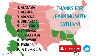 Learn the 50 States for Kids  Fun US Geography Lesson Part 1 [upl. by Karlis]