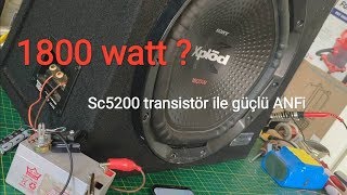 Çok Güçlü Basit Anfi Devresi Nasıl Yapılır sc5200 amplifier [upl. by Drofwarc667]