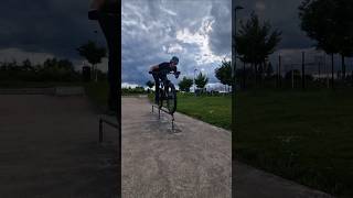 Skinny line 👌🫶  A trials rider takes a mountain bike to a skatepark [upl. by Halli959]