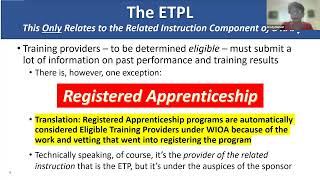 From WIOA’s Perspective A Registered Apprenticeship Potpourri [upl. by Naimerej]