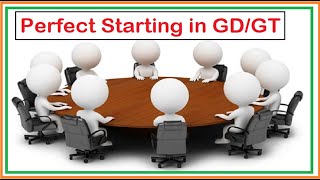 Perfect starting lines in GD Introduction  How to start GD  GD starting lines  Group Discussion [upl. by Katya381]