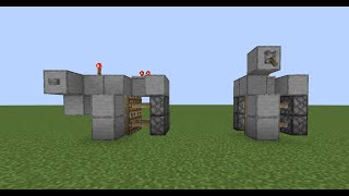 How to make simple 1x2 piston door in Minecraft Levers and buttons [upl. by Otrebide]