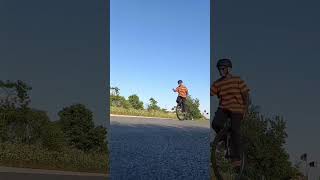 Unicycles unicycling penny farthing high wheel mike arotsky sings happy days [upl. by Nagrom284]