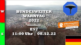 Bundesweiter Warntag 2022  Sirenenalarm  E57  Warntag in Tiengen [upl. by Sherurd]