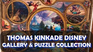 THOMAS KINKADE ART GALLERY TOUR  Complete Disney Puzzle Collection [upl. by Aennyl]