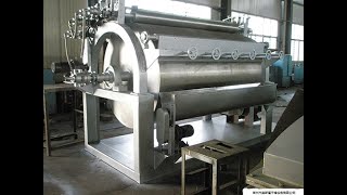 Drum scraper dryerslurry paste liquid drying machine [upl. by Euqinorev]