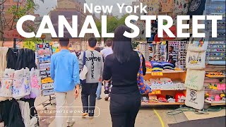 Canal Street NYC Hidden Gems amp Bustling Markets  4K Walking Tour [upl. by Lacombe653]