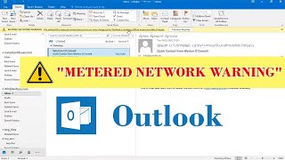 How to fix outlook quotMETERED NETWORK WARNINGquot in windows 10 Cannot sent  receive mails in outlook [upl. by Bysshe224]