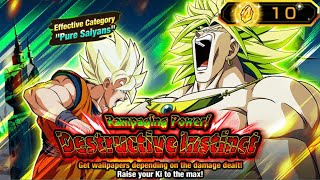 ALL MISSION COMPLETED 9999M DMG RAMPAGING POWER DESTRUCTIVE ISNTINCT  Dragon Ball Z Dokkan Battle [upl. by Hgieloj]