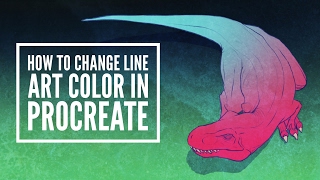 How to Change Line Art Color In Procreate [upl. by Kelwunn]