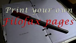 Still buying Filofax paper Print the dates YOU want with this free tool [upl. by Ayhtak]