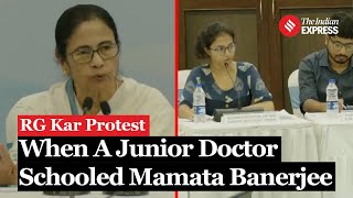 Watch When A Junior Doctor Schooled West Bengal CM Mamata Banerjee  RG Kar Protest [upl. by Yelsel7]