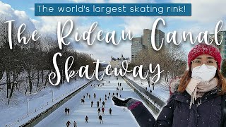 OTTAWA  RIDEAU CANAL SKATEWAY  LARGEST SKATING RINK IN THE WORLD [upl. by Arama766]