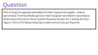 Part A Drag the appropriate labels to their respective targets [upl. by Inaoj]