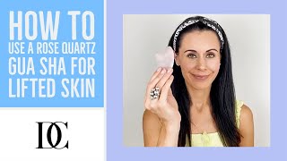 How To Use A Rose Quartz Gua Sha For Lifted Skin [upl. by Annerahs448]