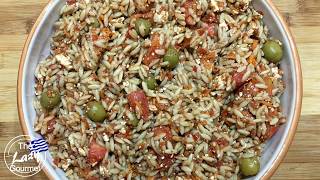 Greek Orzo Salad Recipe  Easy Greek Pasta Salad Recipe [upl. by Eramat]