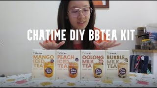 LETS TRY  CHATIME DIY BUBBLE TEA KITS PART 1 [upl. by Aicirpac574]