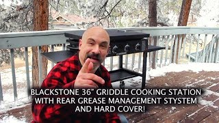 Blackstone 36quot Griddle WITH Rear Grease Management AND Hard Cover [upl. by Assilim279]