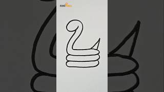 Snake drawing with number 2 🐍 snake snakedrawing drawingtutorials draw art easydrawing [upl. by Kram]