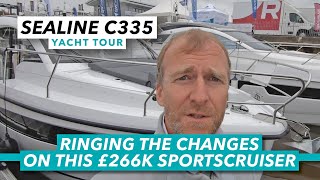 Sealine C335 yacht tour  Ringing the changes on this £266k sportscruiser  Motor Boat amp Yachting [upl. by Finn]