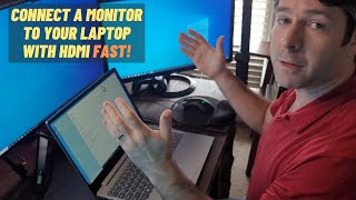 How To Connect a Monitor to a Laptop With HDMI Quick amp Easy [upl. by Emory]