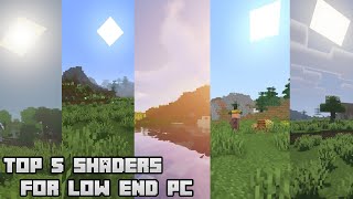 Top 5 Best Low End PC Shaders for Minecraft 1165 2021 [upl. by Saibot]