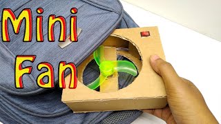 How To Make A Portable Mini Fan  DIY Mini Fan At Home  Electric Fan [upl. by Dnomyar]