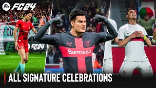 EA SPORTS FC 24  All Signature Celebrations [upl. by Hiett]