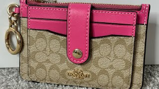 Dooney and Bourke Zip Top Card Case Wristlet Review WHAT FITS [upl. by Nannette]