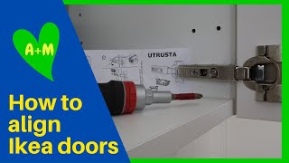 How to adjust Ikea kitchen cabinet doors [upl. by Akkinahs]