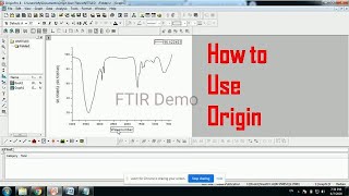 How to draw FTIR result using origin  Research data presentation spectrum ftir functionalgroups [upl. by Lissner422]