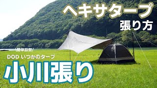 ヘキサタープで小川張り！コスパ最高のDODいつかのタープでアレンジ張り [upl. by Cruce999]