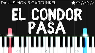 Paul Simon amp Garfunkel  El Condor Pasa  EASY Piano Tutorial [upl. by Adnical]