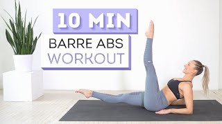 10 min BARRE ABS WORKOUT  Dancer Inspired Core Exercises [upl. by Eihs]