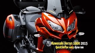 HealTech QuickShifter easy QSE  Dyno test run Kawasaki Versys 1000 [upl. by Ahsinod]