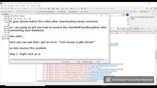 ClassNotFoundException commysqlcjjdbcDriver in eclipse [upl. by Maclaine]