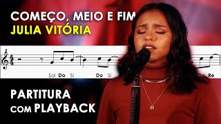 Começo Meio e Fim  Mais Perto Quero Estar  Partitura com Playback para Flauta Doce Violino [upl. by Potts]