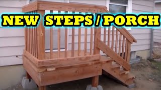 How to build freestanding porch  steps  deck HOME DEPOT DIY [upl. by Avir]