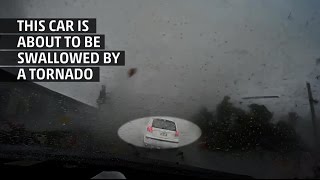 Weather Gone Viral Car Picked Up by Tornado [upl. by Elleinahc]