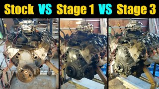 LS Stock Cam VS Stage 1 VS Stage 3 Idle Comparison  BTR Stage 1 And Stage 3  Carbureted LS Swap [upl. by Wilfreda]